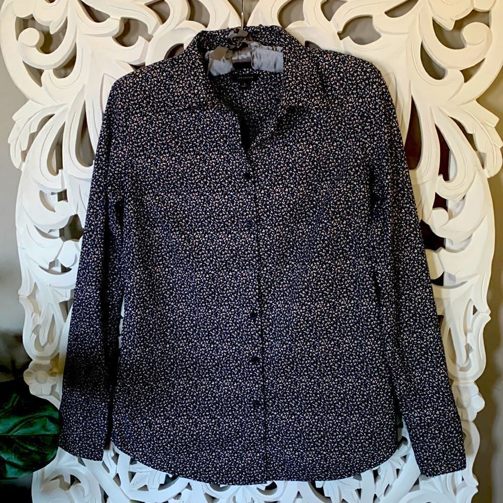 Ann Taylor Classic Shirt in Mini Floral Print